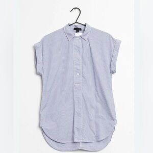 J.CREW Button down blouse blue Striped Shirt size 8